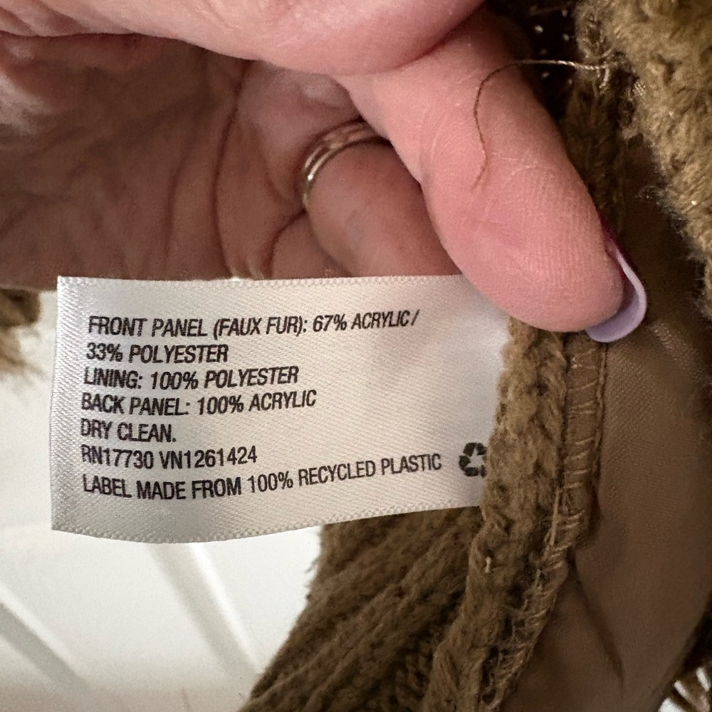 Brown Faux Fur Vest Xhilaration Medium Cozy Knit Back Boho Layering Fall Winter - Picture 4 of 6